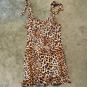 Princess Polly Halsey leopard print fully lined mini dress